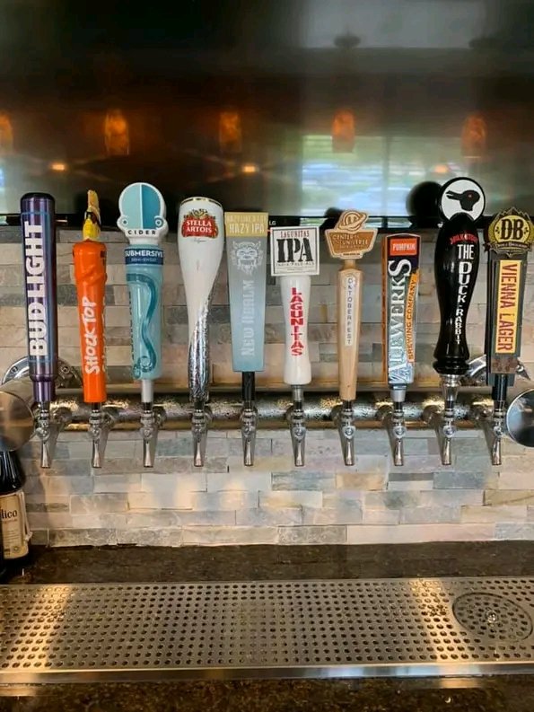 A well-stocked bar