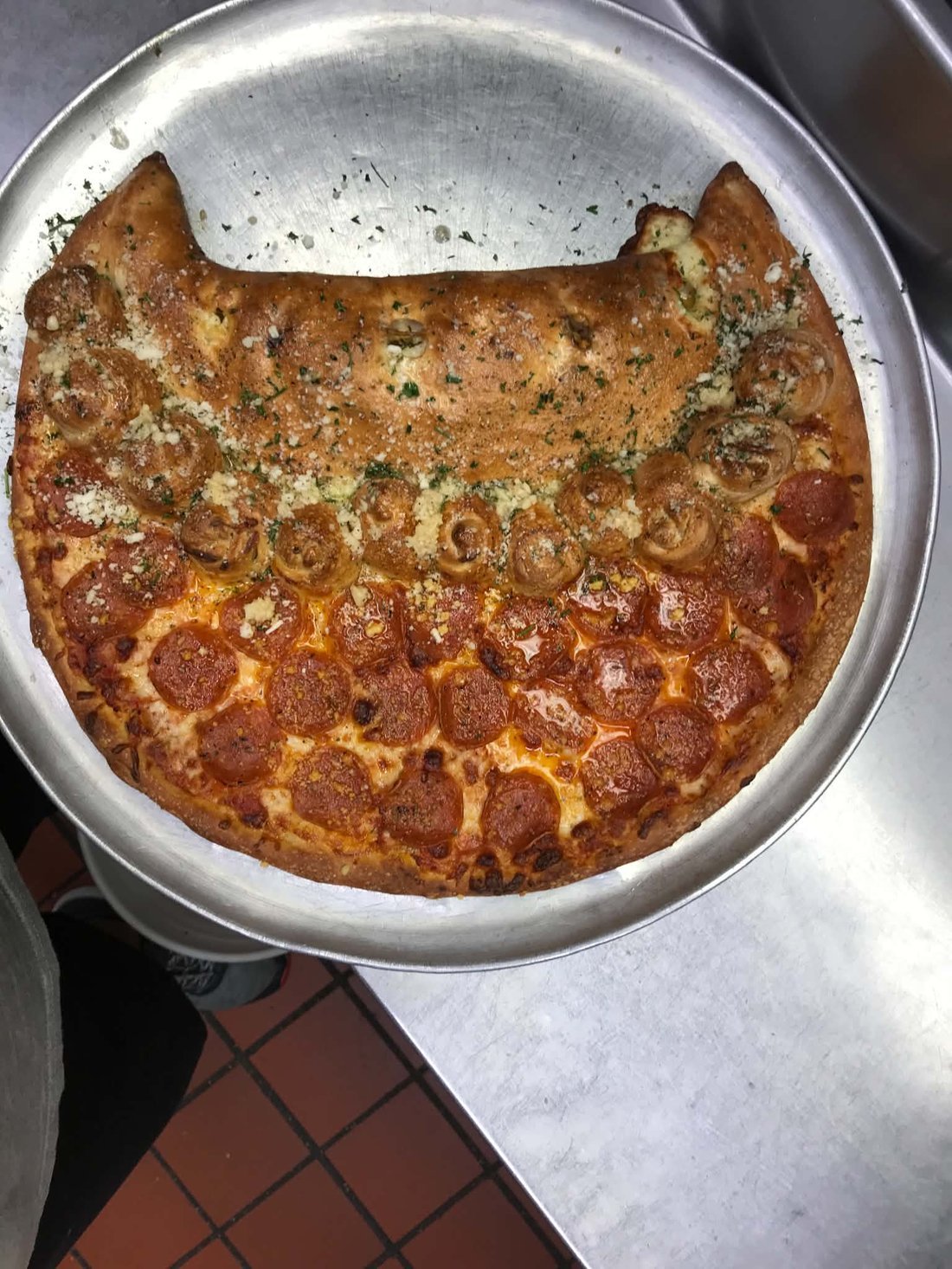 Stromboli, sliced and ready to share