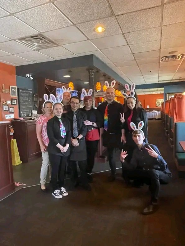 The Mama Rosa's team celebrating Easter