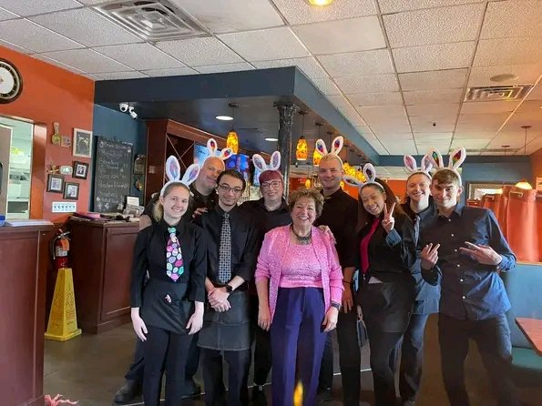 The Mama Rosa's team celebrating Easter